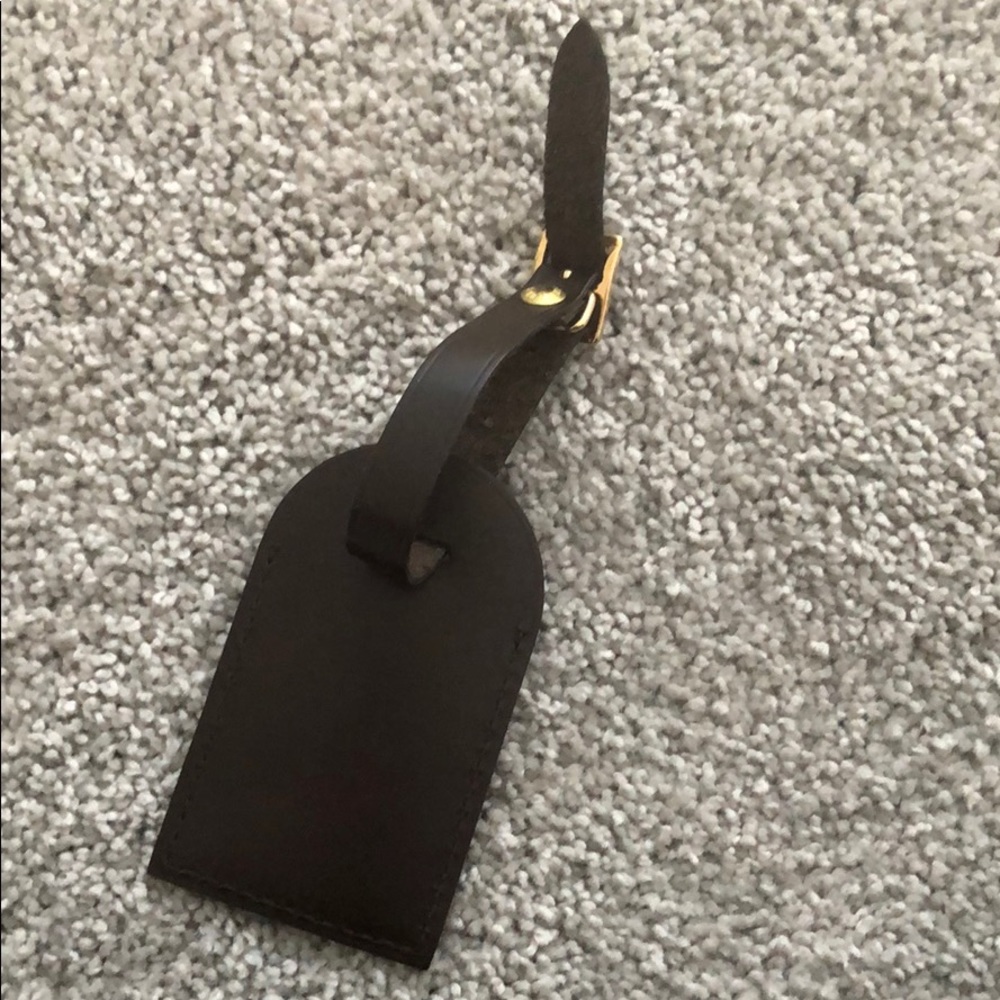 Authentic Brown Louis Vuitton luggage tag